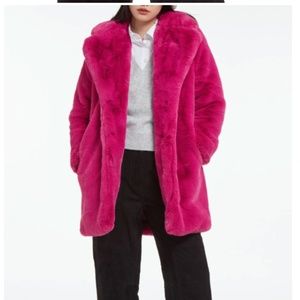 Apparis Stella Faux Fur Coat XS - Confetti Pink